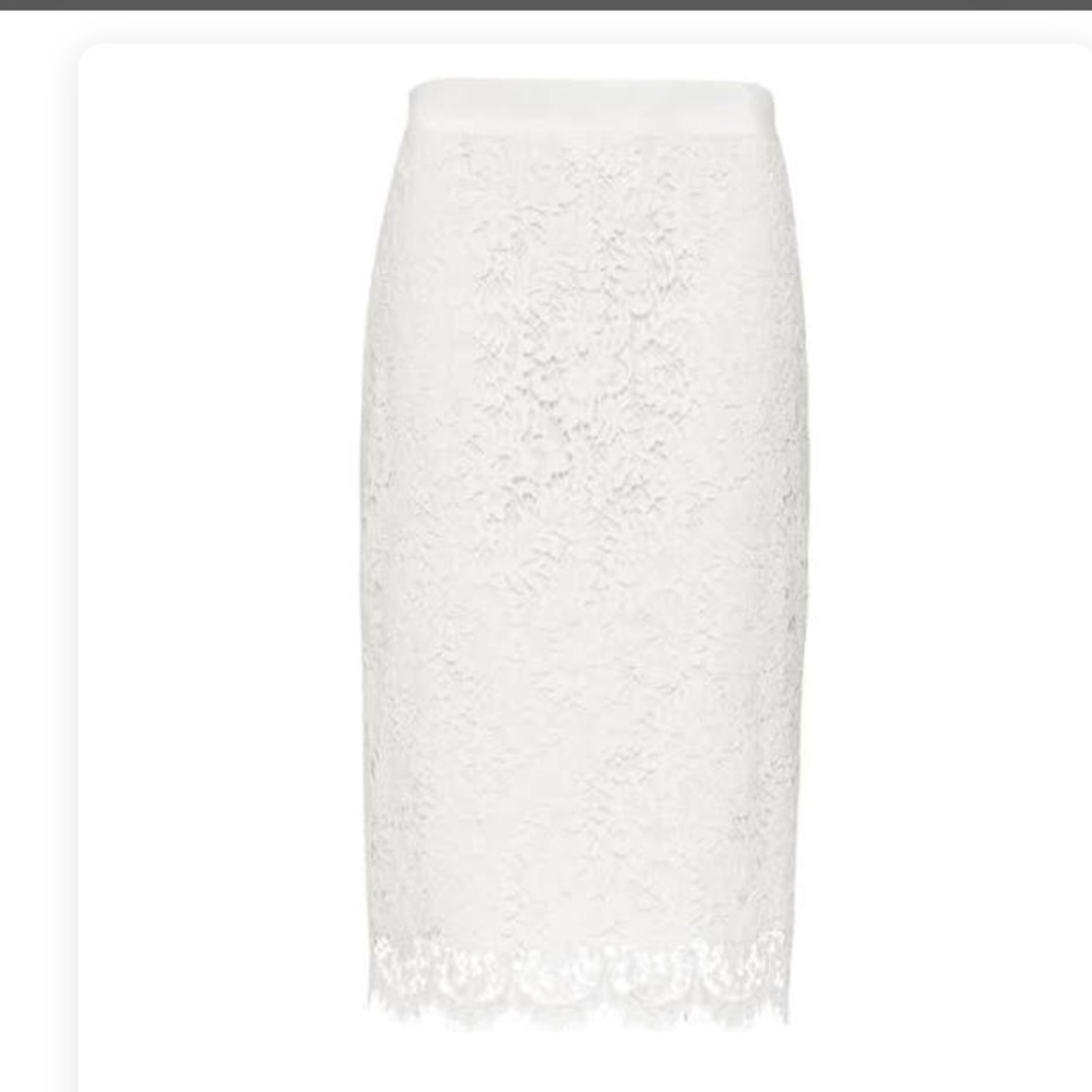 Banana republic white pencil skirt